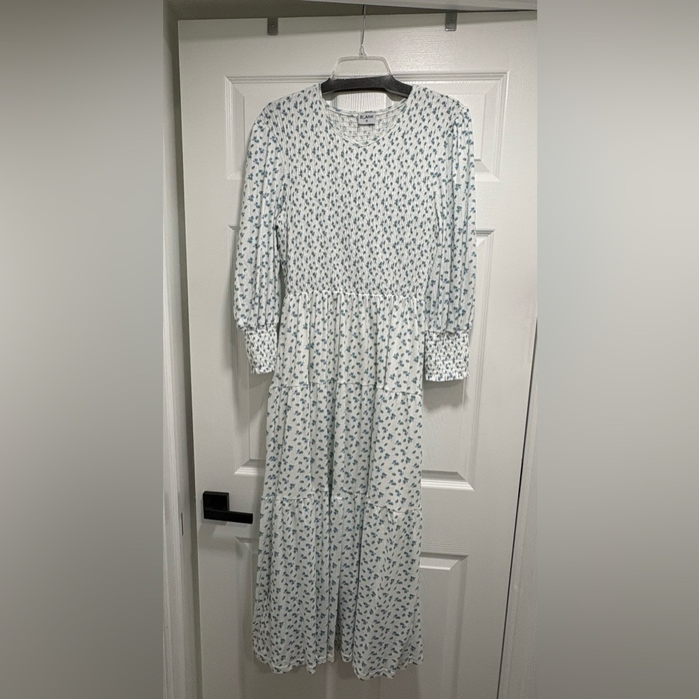 Dress Blank Floral Print Maxi Dress